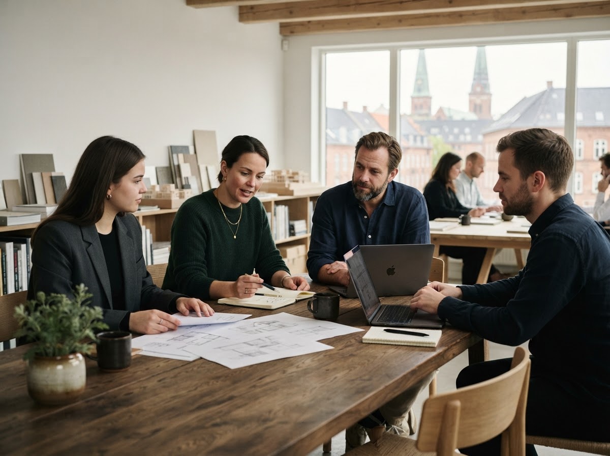 fremtid Ex illustration af dataanalyse der kører i baggrunden under en freelancers arbejdsdag